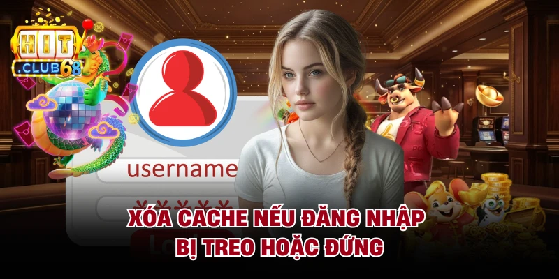 Xóa cache nếu đăng nhập bị treo hoặc đứng